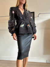 Load image into Gallery viewer, Scanlan Theodore -Stretch Leather High Skirt - Black - 10 - NWT RRP$800
