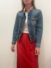 Load image into Gallery viewer, Sandro - Jacket - Denim  with pearls on collar - 36
