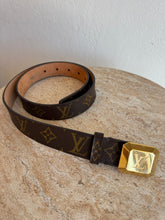 Load image into Gallery viewer, Louis Vuitton - Canvas Cabochon Logo Belt - Monogram - 80/32
