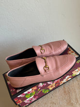 Load image into Gallery viewer, Gucci - Brixton Horsebit Leather Loafers - Pink - 39
