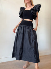 Load image into Gallery viewer, Aje - Corinne Knit Bodice Crop Top (S) &amp; Rosalie Knit Midi Skirt Set (XS) - Black - XS/S
