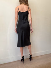 Load image into Gallery viewer, Silk Laundry - Slip Midi Dress - Black - xs
