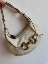 Load image into Gallery viewer, Vintage Gucci  - Amalfi Bamboo Horsebit Hobo Bag - Ivory - S
