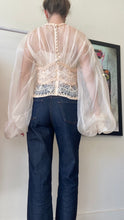 Load image into Gallery viewer, Zimmermann - Illuminate Silk Macrame Top w Cami  - Peach - 1 - RRP$1815
