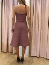 Load image into Gallery viewer, Scanlan Theodore -Crepe Knit Check Midi dress - Red - Medium

