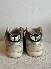 Load image into Gallery viewer, Golden Goose -Mid Star Double Quarter Net &amp; Suede Sneaker - Ivory Violet Silver  - 39 -As new

