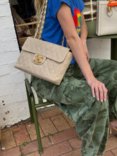 Load image into Gallery viewer, Chanel - Quilted Canvas Jumbo Classic Single Flap Bag - Beige - L
