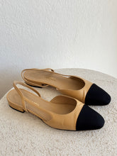 Load image into Gallery viewer, Chanel - Slingback Flats - Beige - 37.5 - w box - RRP$1,770
