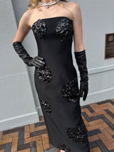 Load image into Gallery viewer, Leo Lin - Rayna Embellished Bustier Maxi Dress - Black - 8 -NWT - RRP$1099
