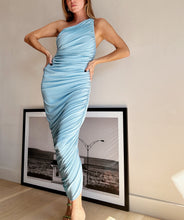 Load image into Gallery viewer, Norma Kamali - Ruched Dress - Blue - XS
