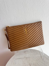 Load image into Gallery viewer, Saint Laurent - Cassandre Matelasse Clutch  - Dark Beige - S
