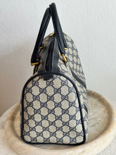 Load image into Gallery viewer, Vintage Gucci  - Boston GG Logo Bag - Navy - Medium

