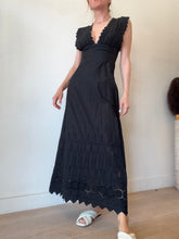 Load image into Gallery viewer, Posse - V Neck Emb Sleeveless   Maxi Dress - Black - S
