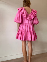 Load image into Gallery viewer, Aje - Solstice Tiered Smock Mini Dress - Pink - 10 - BNWT - RRP$455
