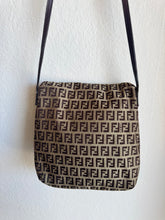 Load image into Gallery viewer, Vintage Fendi - Zucchino Canvas Leather Shoulder Bag - Brown - S
