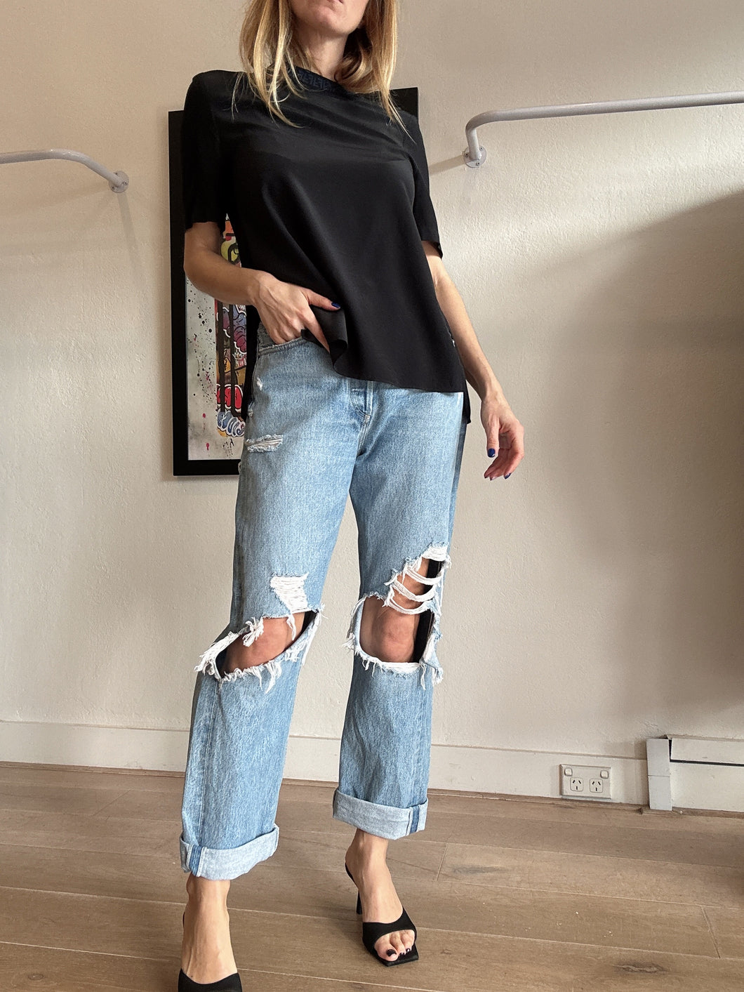 Agolde - Distressed Jeans - Mid Denim - 26