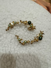 Load image into Gallery viewer, Chanel - Chanel 17 Gold Star Olive Faux Pearl Ear Cuff Earrings - Gold - OS
