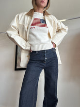 Load image into Gallery viewer, Oroton - Chore Jacket w Tan Cord Collar- Ivory - S - RRP$369
