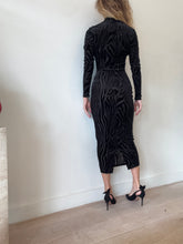 Load image into Gallery viewer, Alex Perry - Stretch Semi Sheer LS Dress - Black - 6
