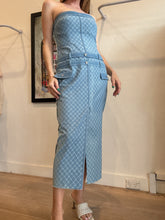 Load image into Gallery viewer, Montsand - Lili String Strapless Midi Dress - Denim - M -RRP$530
