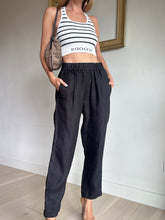 Load image into Gallery viewer, Forte Forte - Linen Pants - Black - 2
