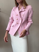 Load image into Gallery viewer, Scanlan Theodore - Crepe Knit Collar Jacket - Pink w pink buttons - Large
