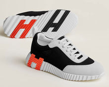 Load image into Gallery viewer, Hermes - Bouncing Sneaker - Black w orange H - 39 - RRP$1,710
