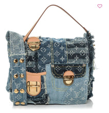 Load image into Gallery viewer, Louis Vuitton - Denim Patchwork Posty Messenger Bag - Denim
