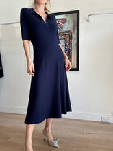 Load image into Gallery viewer, Gabriela Hearst - Cashmere Blend Shirt Dress - Navy - XL
