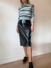 Load image into Gallery viewer, Carla Zampatti - Patent Leather Straight Midi Skirt - Black - 10
