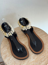 Load image into Gallery viewer, Isabel Marant - Jean Shell Ankle Sandals - Black - 38
