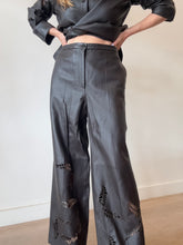 Load image into Gallery viewer, COS - Eyelet Leather Western Broderie Set - Brown - 44

