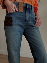 Load image into Gallery viewer, Louis Vuitton - Monogram Patch Jeans - Mid Denim - 40 - RRP$3000
