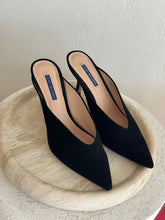 Load image into Gallery viewer, Stuart Weitzman - Lulah Pointed Mules - Black  Suede - 41.5 - w box - RRP$695
