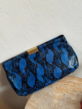 Load image into Gallery viewer, Jimmy Choo - Zip Clutch Bag - Blue Snake - S
