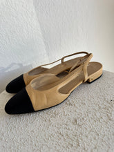 Load image into Gallery viewer, Chanel - Slingback Flats - Beige - 37.5 - w box - RRP$1,770
