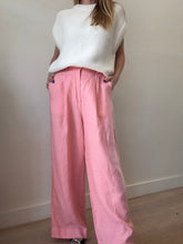 Load image into Gallery viewer, BLANCA - Linen Wide Leg Pants - Peach - S/M
