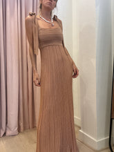 Load image into Gallery viewer, Zimmermann - Ottie Metalic Tie Midi dress - Brown - 0 - bnwt - RRP$850

