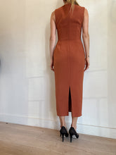 Load image into Gallery viewer, Alex Perry - Stretch Crepe Sweetheart Cut Midi Dress - Bronze - 10 - BNWT
