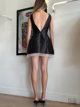 Load image into Gallery viewer, Odd Muse - Ultimate Muse Dress - Black w Bead Fringe Hem- XS -NWT RRP $369
