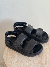 Load image into Gallery viewer, Prada - Padded Nappa Leather Sandal - Black - 38.5 - RRP$1800
