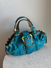 Load image into Gallery viewer, Louis Vuitton - Suede/Ostrich Theda Bag - Teal - M
