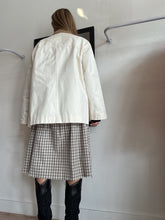 Load image into Gallery viewer, Oroton - Chore Jacket w Tan Cord Collar- Ivory - S - RRP$369
