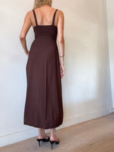 Load image into Gallery viewer, Scanlan Theodore - Crepe Knit Singlet Maxi Dress - Brown - S

