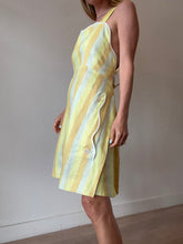 Load image into Gallery viewer, Oroton - Striped Linen Mini Dress - Yellow - 14

