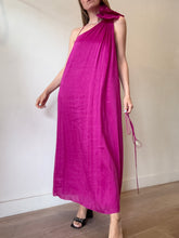 Load image into Gallery viewer, Aje - Quintessa Flower Midi Dress - Fuchsia - 10
