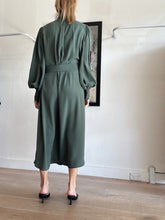 Load image into Gallery viewer, Zimmermann - Silk LS Midi dress w belt - Khaki - 3
