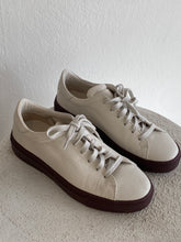 Load image into Gallery viewer, Arida - Sneakers - Ivory w Burgundy Sole - 38
