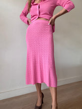 Load image into Gallery viewer, Scanlan Theodore - Pleat Lattice Top &amp; Skirt Set - Pink - XS/S
