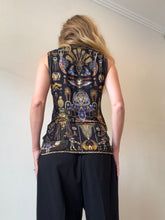 Load image into Gallery viewer, Camilla - Cartouche Kingdom Sleeveless Turtleneck Top - Black - M
